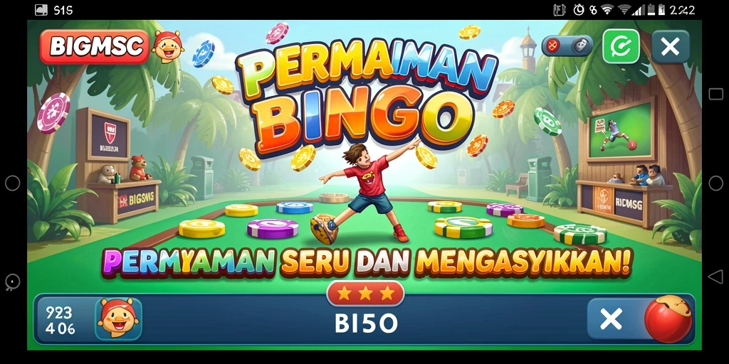 Tampilan gameplay BIGMSG yang menarik dan penuh warna.