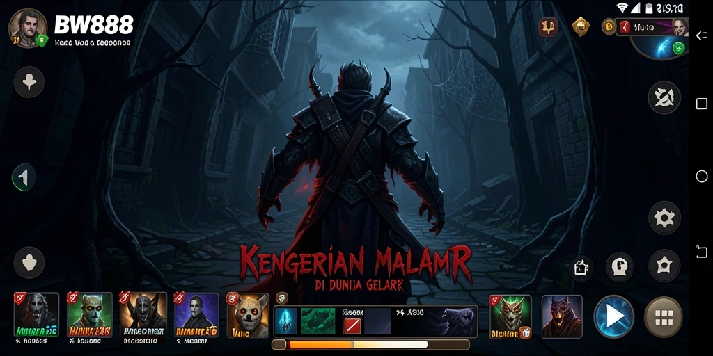 Tangkapan layar gameplay BW888 menampilkan suasana Horror yang mencekam.