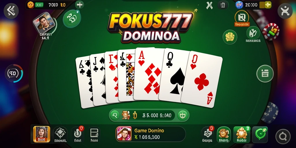 Tangkapan layar utama FOKUS777 menampilkan permainan domino yang intens dan menarik.