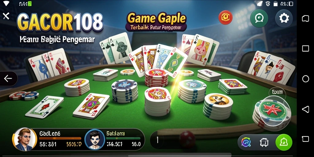 Tampilan menarik dari GACOR108 saat bermain Gaple dengan teman.
