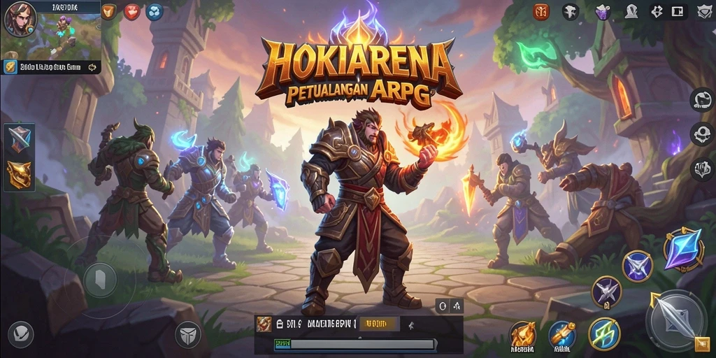 Tampilan seru dari gameplay HOKIARENA di dunia ARPG yang menawan.