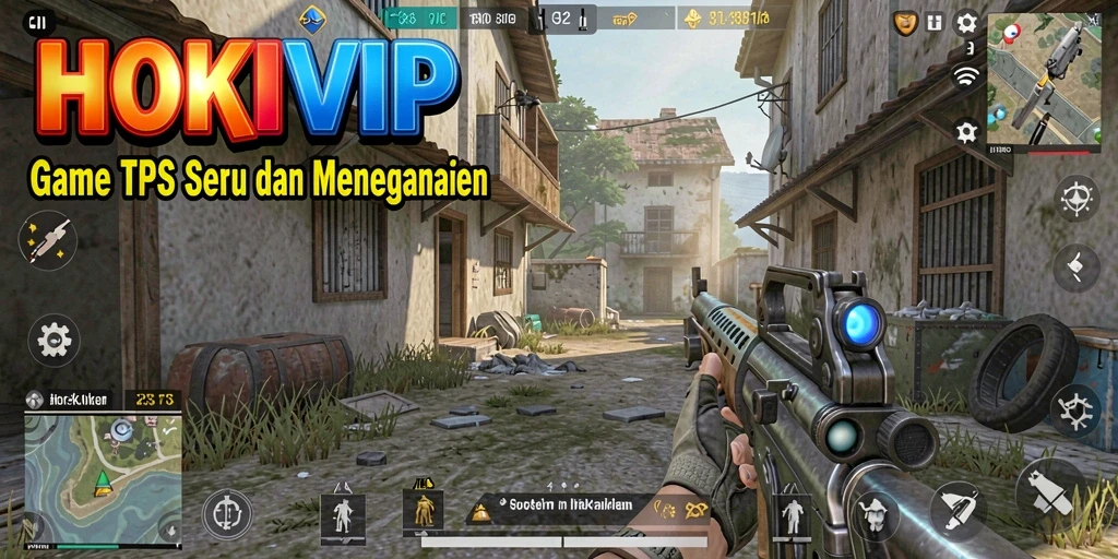 Tampilan gameplay seru di HOKIVIP dengan aksi menembak yang intens.