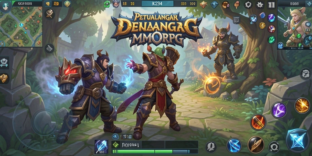Screenshot gameplay K234 menampilkan aksi seru dalam pertempuran MMORPG.