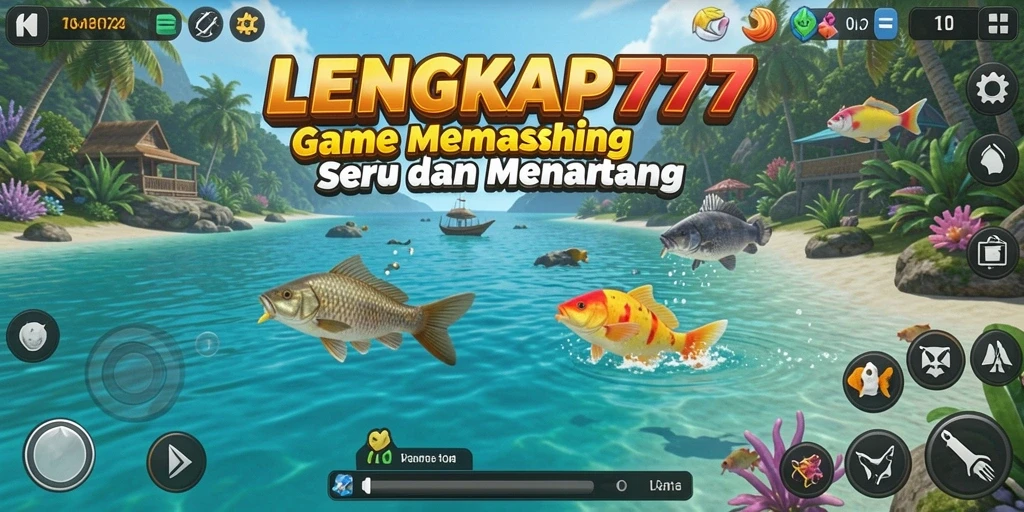 Screenshot gameplay LENGKAP777 menampilkan aksi memancing yang mendebarkan.