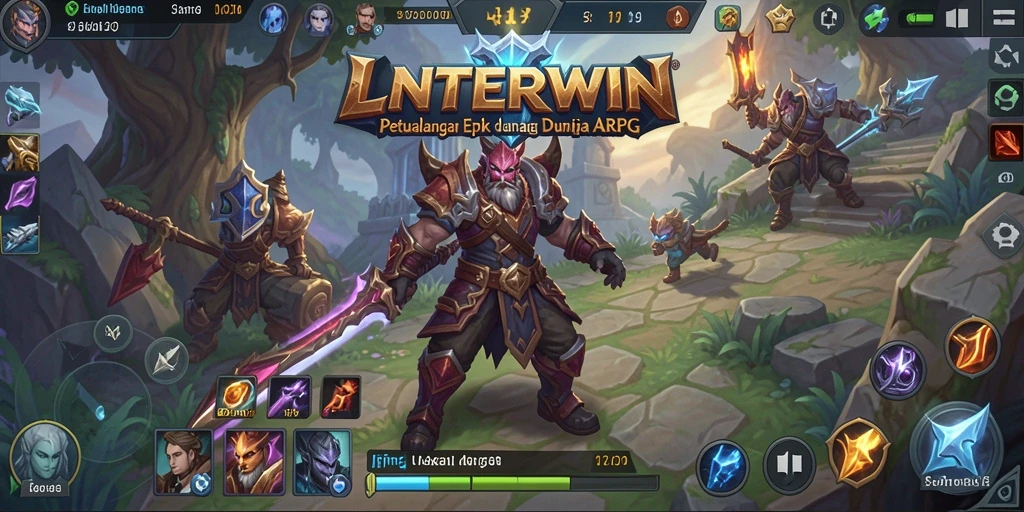 Tampilan pertarungan seru dalam gameplay LNTERWIN yang menarik.