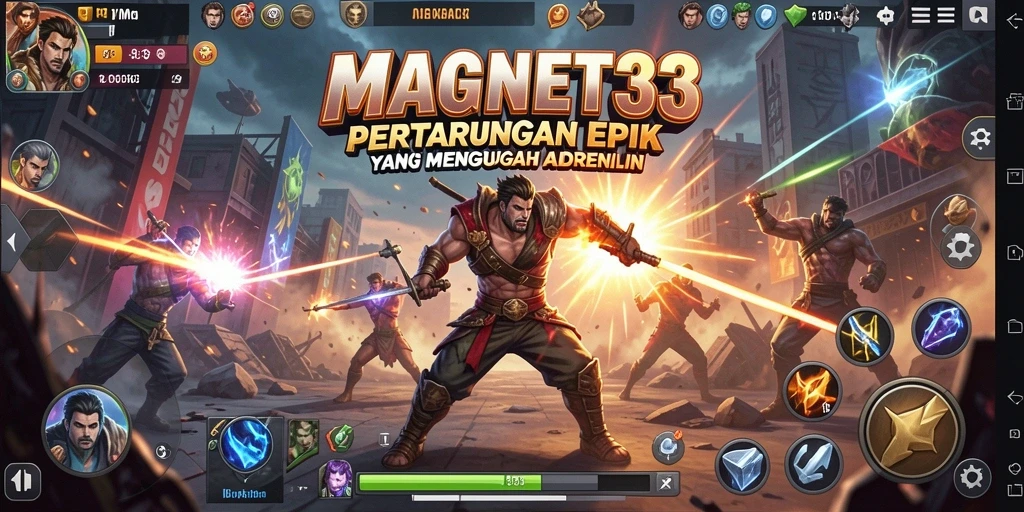 Tampilan gameplay seru dan mendebarkan dari MAGNET33.