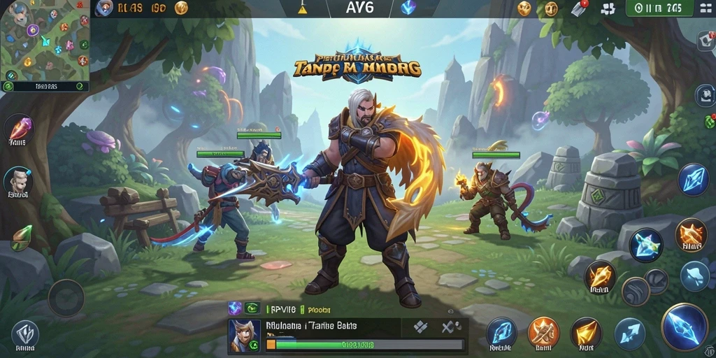 Screenshot utama RPVIP6 menampilkan pertempuran epik di dunia MMORPG.