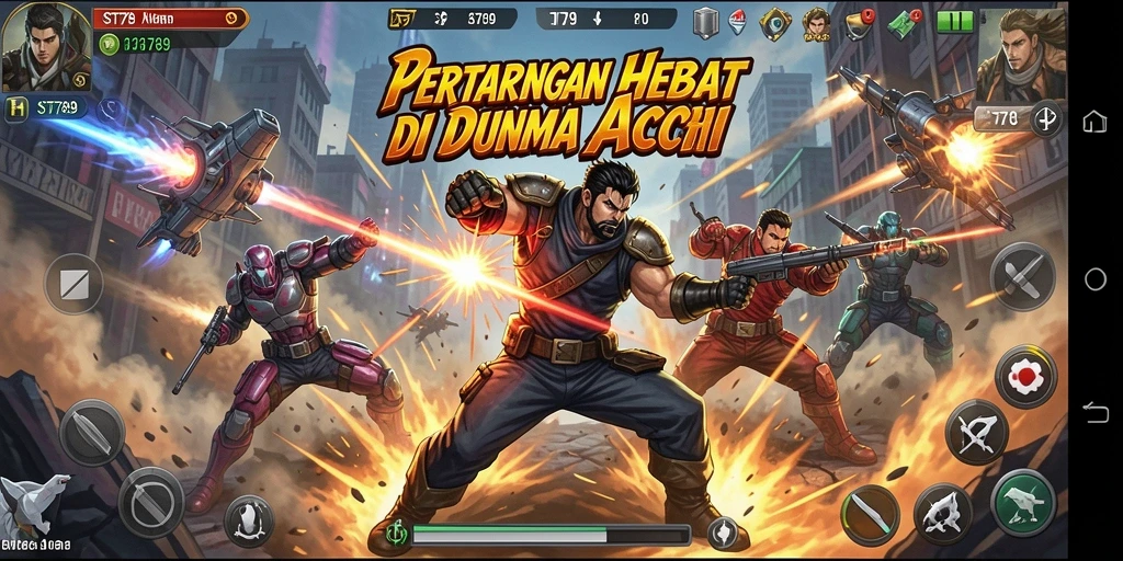Tampilan aksi intens dari gameplay ST789 yang memukau.