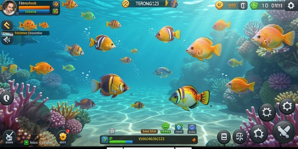 Screenshot gameplay Tembak Ikan yang menarik dan mendebarkan.